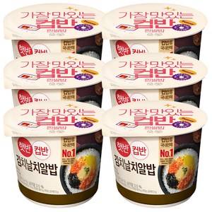 CJ 햇반 컵반 김치날치알밥, 188g, 6개