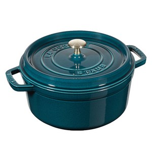 스타우브 법랑 주철 원형 냄비, 20cm, 씨블루, 1개