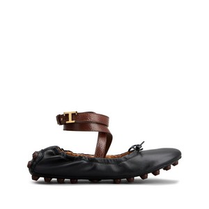 토즈 고미노 가죽 발레리나 슈즈, Europe 36(KR 230), 블랙계열+브라운계열