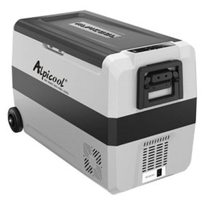 알피쿨 T 시리즈 차량용 냉장고 가정용 어댑터 포함, 블랙 + 그레이, 50L