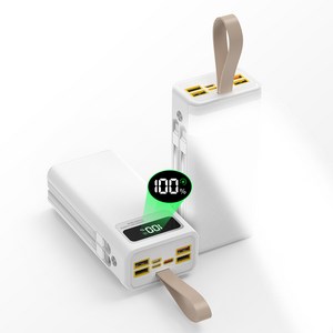 CCAGU대용량 보조배터리 60000mAh 고속충전PD 22.5W 2개 충전선 내장 캠핑용 차박용 여행용 멀티단자