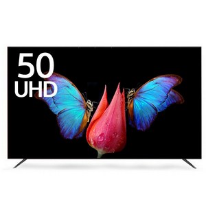 프리토스 50인치 127cm 4K UHD LED 중소기업 TV 에너지효율 1등급, 고객직접설치, 스탠드형