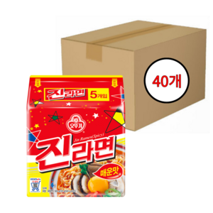 오뚜기 진라면 매운맛 120g, 40개