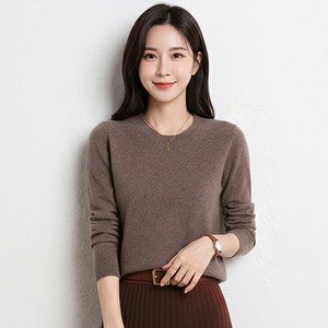 디커스텀 여성용 라운드넥 니트 티셔츠