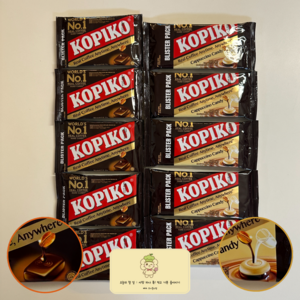 코피코 커피맛 캔디 캡슐 타입 오리지널 카푸치노 혼합 메세지 카드 세트