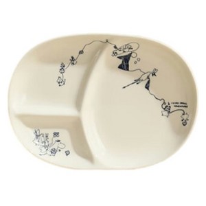 StarR 무민 80주년 어드벤처 식기 타원형 나눔 접시