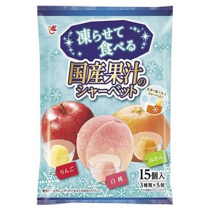 에이스베이커리 얼려서 먹는 과즙 샤베트 사과 + 복숭아 + 귤 15개입