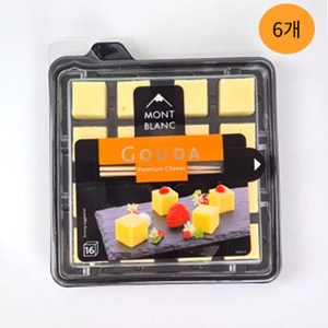 몽블랑 고다치즈큐브치즈 와인안주 홈파티음식, 100g, 6개