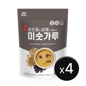 엄마사랑 검은콩 참깨 미숫가루 500g x 4개