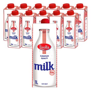 리솔라 멸균 우유, 1L, 12개