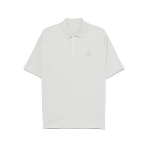 C.P.컴퍼니 로고 자수 폴로 셔츠, 블루계열, Standard XL