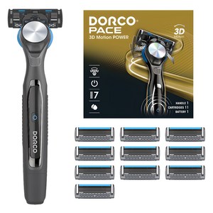 도루코 페이스 3D 모션파워 면도기 세트, 면도기 핸들 + 면..., 1세트