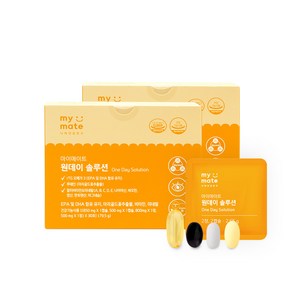 마이메이트 원데이솔루션 멀티팩 / 한 팩에 rTG오메가3+종합비타민+마그네슘+루테인, 30회분, 2박스