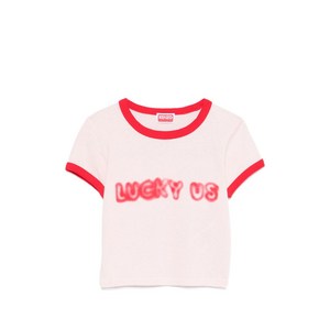 겐조 프린트 디테일 티셔츠, 핑크계열, Standard XS