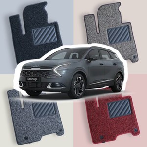 기아 스포티지 NQ5 코일매트 한대분 풀세트 카매트 발매트 확장형 바닥매트 발판 깔판 차량용 자동차 차량, 결제시 추가정보란에 차종코드 입력, 엣지 한대분 (앞좌석+뒷좌석), 블랙