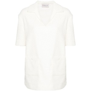 몽클레르 로고 아플리케 텍스처 탑, 베이지계열, Italy 38(KR 33)