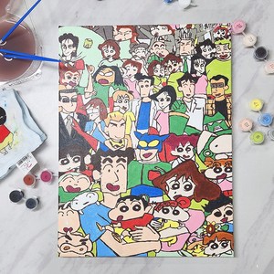 짱구그리기 그림 DIY 유화그리기 세트, 1개