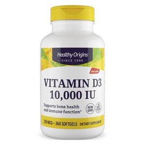 헬시오리진스 비타민 D3 10000 IU 소프트젤, 360정, 1개