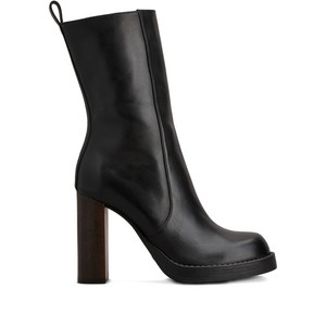 토즈 레더 집업 블록 힐 부츠, Europe 40(KR 270), 블랙계열