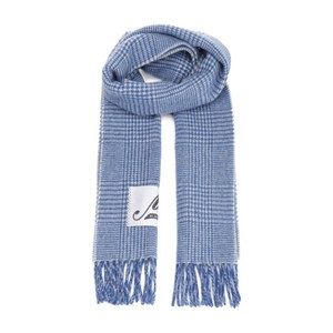 마르니 체크 패턴 프린지 스카프