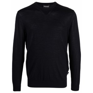 엠포리오아르마니 크루 넥 스웨터, 블루계열, Standard XL(KR 105)