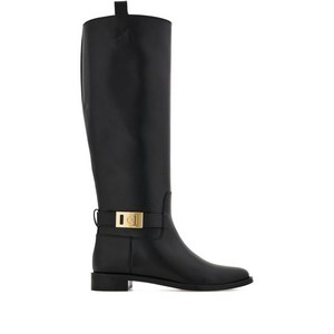 페라가모 허그 버클 롱 부츠, US width 10.5C, 블랙계열