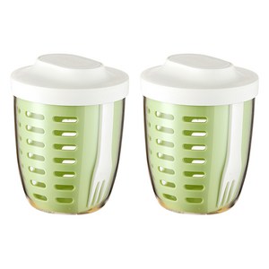 엠토이 휴대용 과일 컵 도시락 포크 포함 650ml