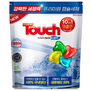 터치 프리미엄 초고농축 캡슐세제 딥블루 국내생산 에이프릴향, 100개입, 1개