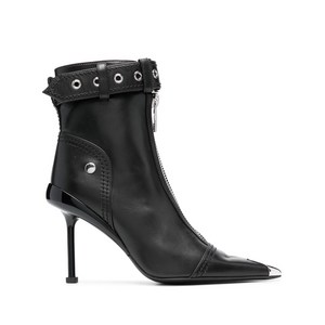 알렉산더맥퀸 버클 클로저 가죽 앵클 부츠
