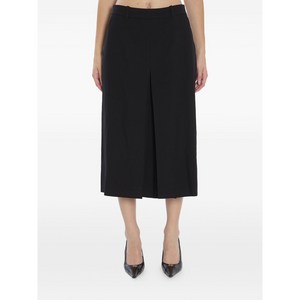 생로랑 플리츠 디테일 울 팬츠, 블랙계열, France 36(KR 55)