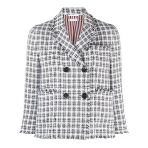 톰 브라운 더블 브레스티드 트위드 재킷, 그레이계열, Italy 40(KR 55)