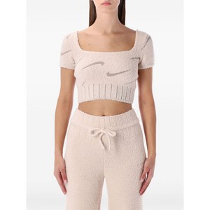 나이키 스퀘어 넥 로고 탑, 베이지계열, Standard M