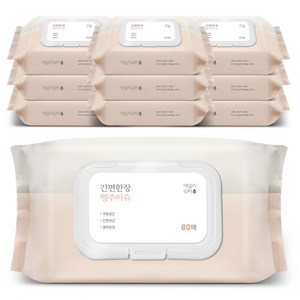 데일리워터 간편한장 행주티슈 80매, 10개