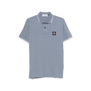 스톤 아일랜드 반소매 폴로 셔츠, 블루계열, Standard M(KR 95)