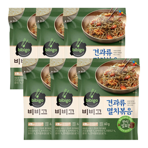 비비고 견과류 멸치 볶음, 60g, 6개