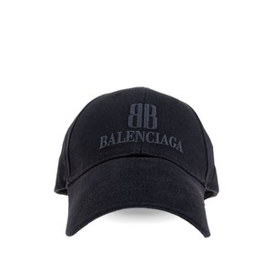 발렌시아가 로고 자수 베이스볼 캡 모자, Standard M, 블랙계열