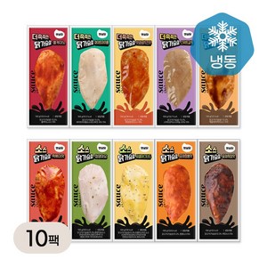 [햇살닭] 소스 통살 닭가슴살 맛보기 10종, 10개, 100g