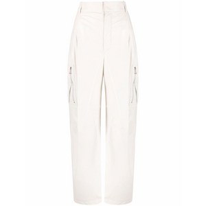 보테가 베네타 테이퍼드 가죽 카고 팬츠, 화이트계열, Italy 40