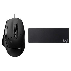 로지텍 게이밍 유선마우스 + 마우스 장패드