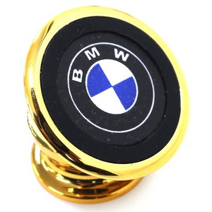 로고D 차량용 핸드폰 휴대폰 거치대 자동차 마그네틱 홀더, BMW, 골드, 1개