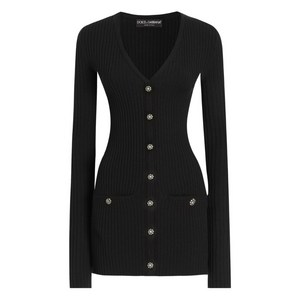 돌체앤가바나 버튼 골지 가디건, 블랙계열, Italy 36(KR 33)