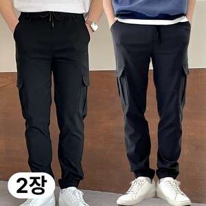 미제이 남자 카고바지 스판 밴딩 조거 팬츠 1+1