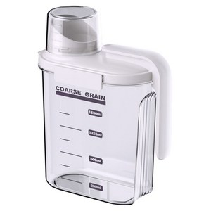YEAAYE 손잡이형 잡곡 밀폐 보관 용기 JG6001-3, 1500ml, 아이보리화이트, 1개