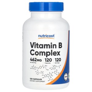 뉴트리코스트 비타민 B 컴플렉스 460mg 120캡슐 1서빙 460mg 120회분 Vitamin B Complex Capsules [460 MG] [120 CAPS], 1개, 120정