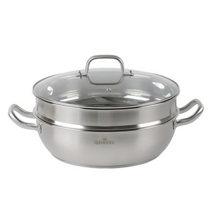 퀸센스 올스텐 인덕션 2단 찜기, 24cm, 1세트