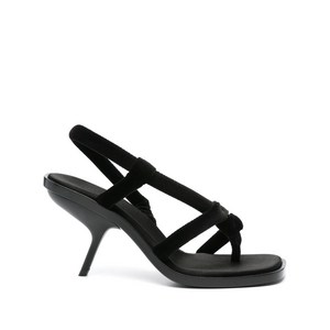페라가모 벨벳 샌들 85mm, US width 7.5C, 블랙계열