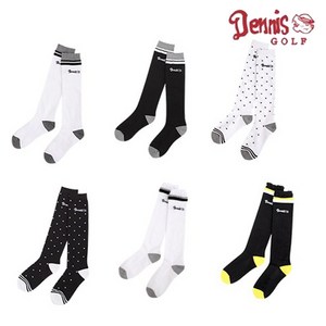 [데니스골프] 데니스 골프스타킹 스포츠양말 니삭스6종 택1, 6.블랙/옐로우