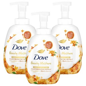 도브 뷰티 모이스처 거품 바디워시 금목서, 540g, 3개
