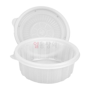 [ILYONG] 미니 탕용기 JH 158파이 소 650ml 400세트 PP 반투명 삼계탕용기, 400개, 1세트