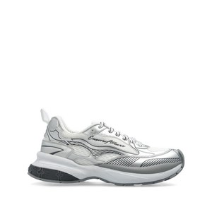 엠포리오아르마니 엠보스드 로고 스니커즈, Italy 41(KR 25.5-26), 화이트계열+실버계열